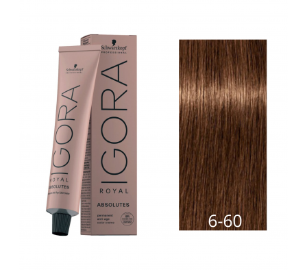 IGORA ABSOLUTE RUBIO OSCURO/MARRON NATURAL N° 6-60 