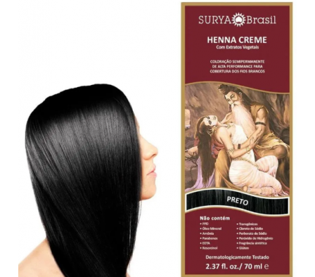 SURYA HENNA CR. PRETO/NEGRO  70ml