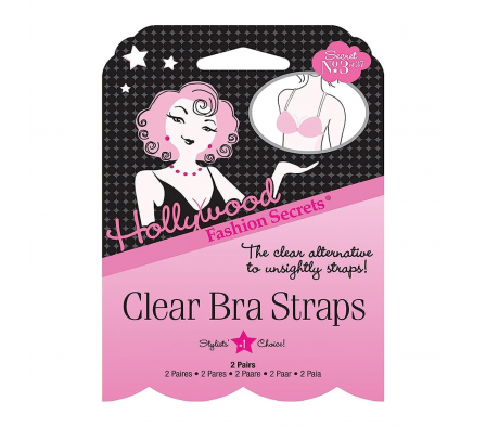 HOLLYWOOD FASHION SECRETS TIRAS PARA SOSTEN TRANSPARENTE 2 PARES